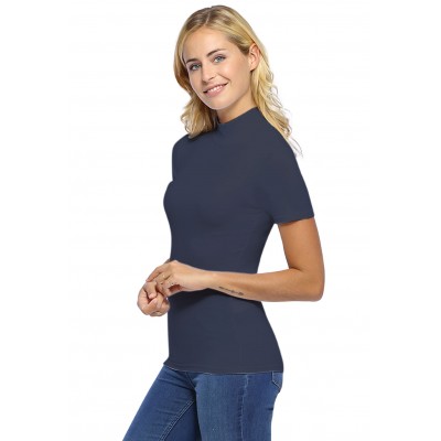 Tee-shirt col montant et manches courtes en modal PENNY03