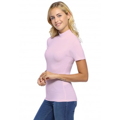 Tee-shirt col montant et manches courtes en modal PENNY03