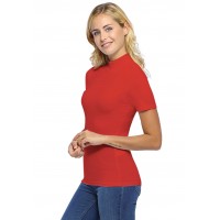 Tee-shirt col montant et manches courtes en modal PENNY03