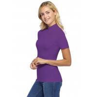 Tee-shirt col montant et manches courtes en modal PENNY03