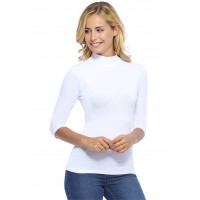 Tee-shirt col montant manches 3-4 en modal PENNY04