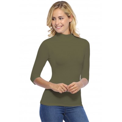 Tee-shirt col montant manches 3-4 en modal PENNY04