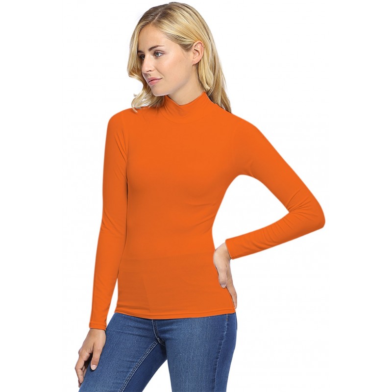 Tee-shirt col montant manches longues en modal PENNY05 Tee-shirt col montant manches longues en modal PENNY05