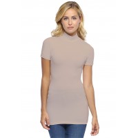 Tee-shirt long col montant et manches courtes en modal PENNY08