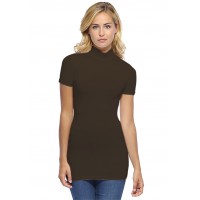 Tee-shirt long col montant et manches courtes en modal PENNY08