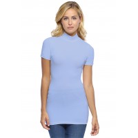 Tee-shirt long col montant et manches courtes en modal PENNY08