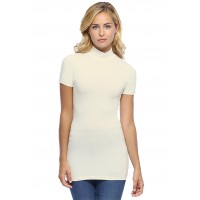 Tee-shirt long col montant et manches courtes en modal PENNY08