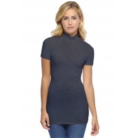 Tee-shirt long col montant et manches courtes en modal PENNY08