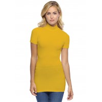 Tee-shirt long col montant et manches courtes en modal PENNY08