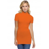 Tee-shirt long col montant et manches courtes en modal PENNY08