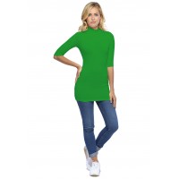 Tee-shirt long col montant et manches 3-4 en modal PENNY09