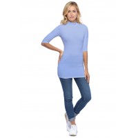 Tee-shirt long col montant et manches 3-4 en modal PENNY09