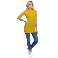 Tee-shirt long col montant et manches 3-4 en modal PENNY09
