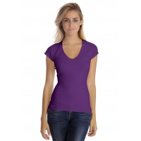 T-shirt col V manche courte cape en modal SYLVIA02