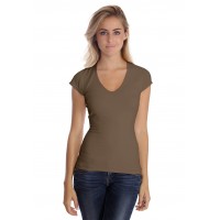 T-shirt col V manche courte cape en modal SYLVIA02