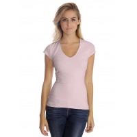 T-shirt col V manche courte cape en modal SYLVIA02