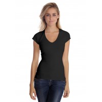 T-shirt col V manche courte cape en modal SYLVIA02