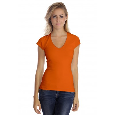 T-shirt col V manche courte cape en modal SYLVIA02