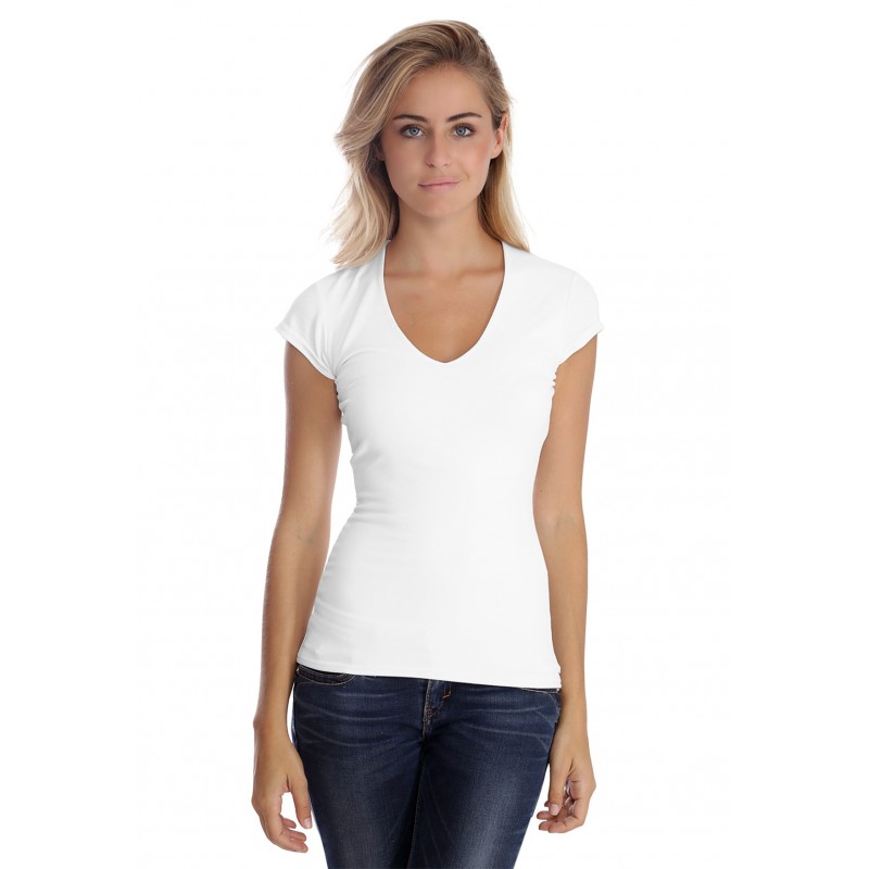 T-shirt col V manche courte cape en modal SYLVIA02 T-shirt col V manche courte cape en modal SYLVIA02