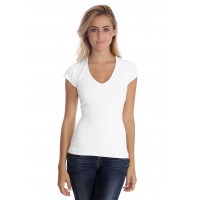 T-shirt col V manche courte cape en modal SYLVIA02