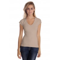 T-shirt col V manche courte cape en modal SYLVIA02