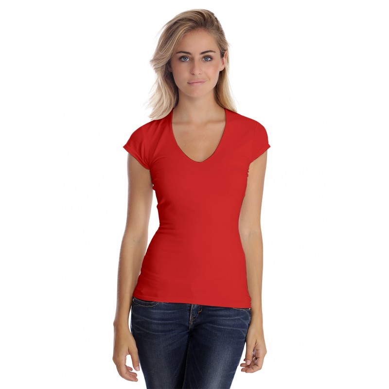 T-shirt col V manche courte cape en modal SYLVIA02 T-shirt col V manche courte cape en modal SYLVIA02