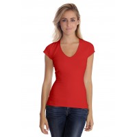 T-shirt col V manche courte cape en modal SYLVIA02