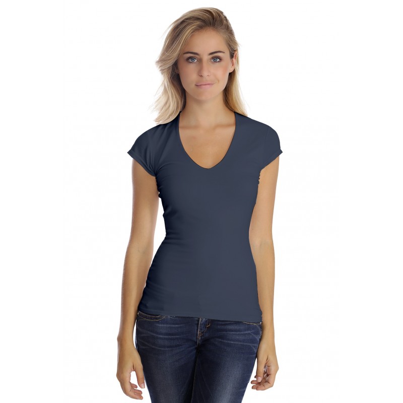 T-shirt col V manche courte cape en modal SYLVIA02 T-shirt col V manche courte cape en modal SYLVIA02
