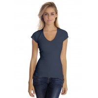 T-shirt col V manche courte cape en modal SYLVIA02