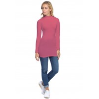 Tee-shirt long col montant et manches longues en modal PENNY10