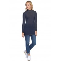 Tee-shirt long col montant et manches longues en modal PENNY10
