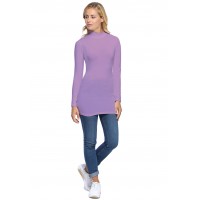 Tee-shirt long col montant et manches longues en modal PENNY10
