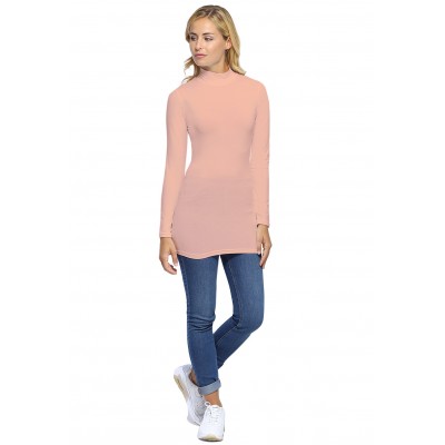 Tee-shirt long col montant et manches longues en modal PENNY10