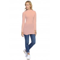 Tee-shirt long col montant et manches longues en modal PENNY10