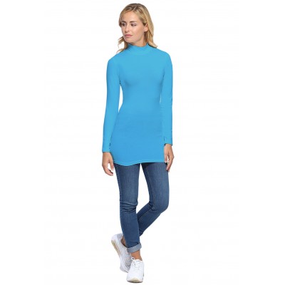 Tee-shirt long col montant et manches longues en modal PENNY10