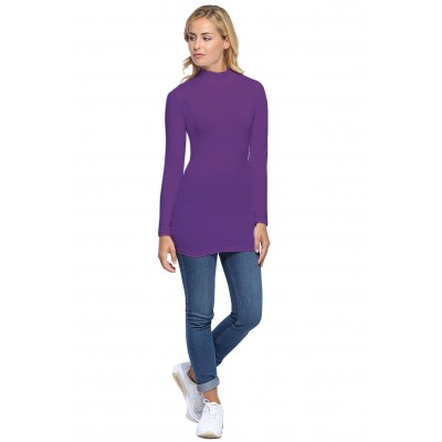Tee-shirt long col montant et manches longues en modal PENNY10