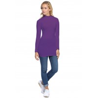 Tee-shirt long col montant et manches longues en modal PENNY10