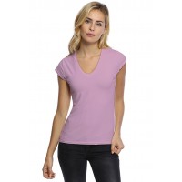 T-shirt col V manches courtes capes en modal JUNE02