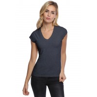 T-shirt col V manches courtes capes en modal JUNE02