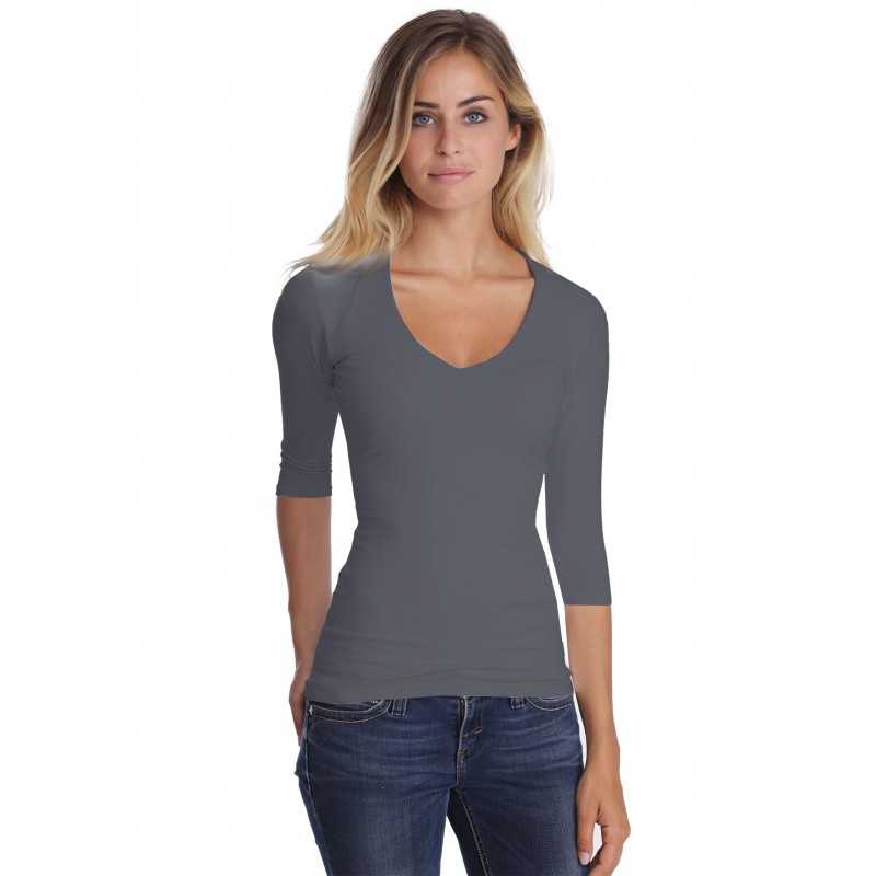 T-shirt col V manches longues femme – Sylvia | Rendez-Vous Paris T-shirt col V manches longues femme – Sylvia | Rendez-Vous Paris