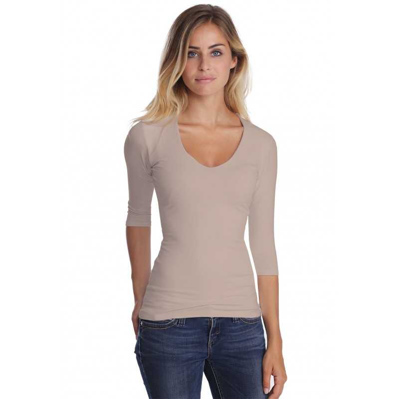 T-shirt col V manches longues femme – Sylvia | Rendez-Vous Paris T-shirt col V manches longues femme – Sylvia | Rendez-Vous Paris