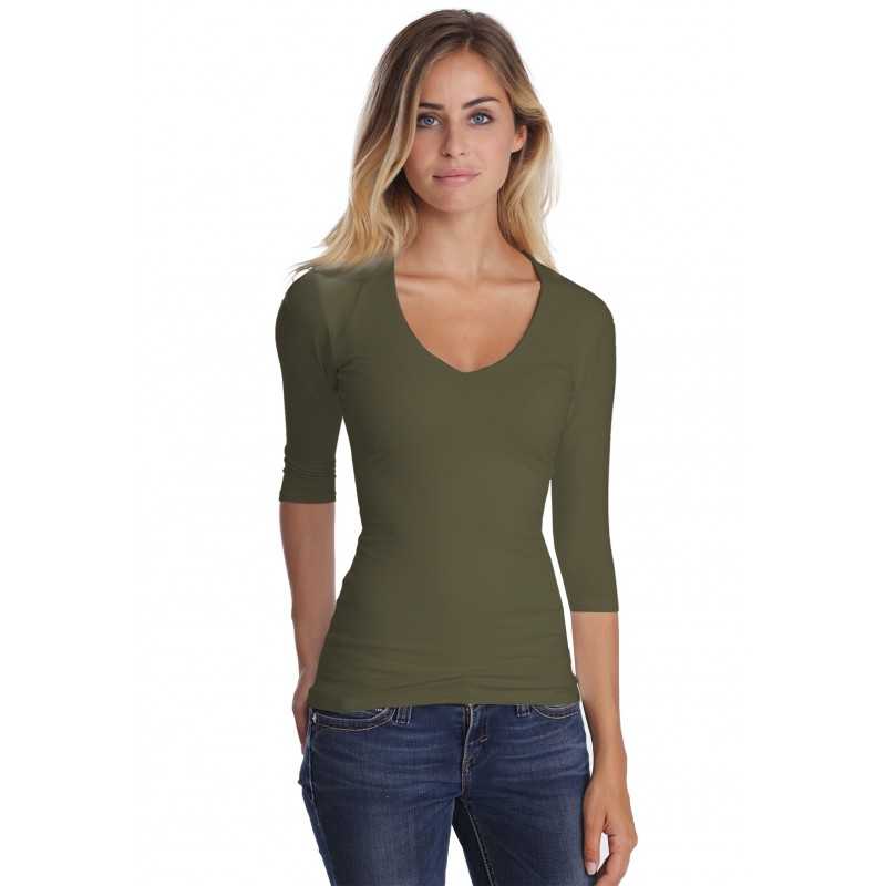 T-shirt col V manches longues femme – Sylvia | Rendez-Vous Paris T-shirt col V manches longues femme – Sylvia | Rendez-Vous Paris