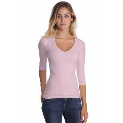 T-shirt col V manches longues femme – Sylvia | Rendez-Vous Paris