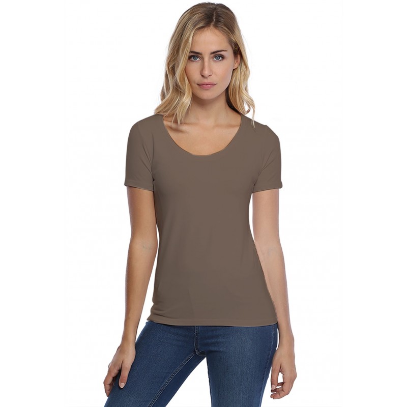 T-shirt col rond manches courtes en modal JOE03 T-shirt col rond manches courtes en modal JOE03