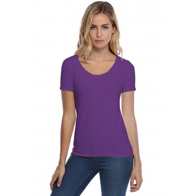 T-shirt col rond manches courtes en modal JOE03