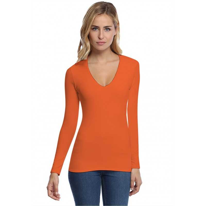 T-shirt col V manches longues femme – Sylvia | Rendez-Vous Paris T-shirt col V manches longues femme – Sylvia | Rendez-Vous Paris