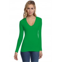T-shirt col V manches longues femme – Sylvia | Rendez-Vous Paris