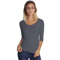 T-shirt col rond manches 3-4 en modal JOE04