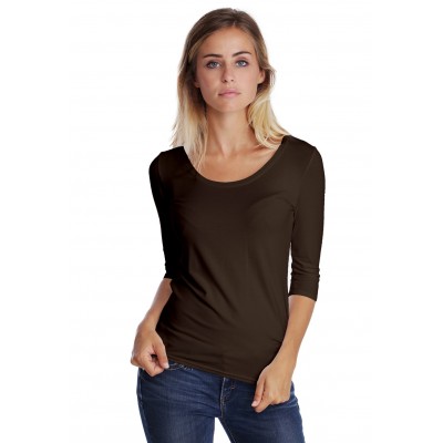 T-shirt col rond manches 3-4 en modal JOE04
