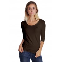 T-shirt col rond manches 3-4 en modal JOE04